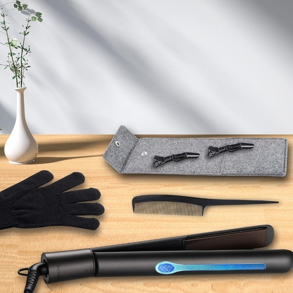 NITION Pro Salon Hair Straightener Argan Oil Ceramic Tourmaline Titanium - Picture 3 of 15